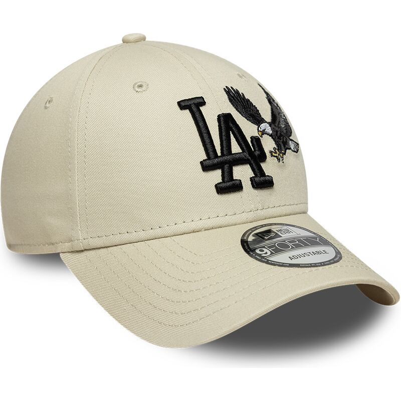 kasketter-buet-beige-justerbar-rem-9forty-outdoor-icon-fra-los-angeles-dodgers-mlb-af-new-era