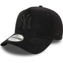 kasketter-buet-sort-snapback-e-frame-faux-suede-fra-new-york-yankees-mlb-af-new-era