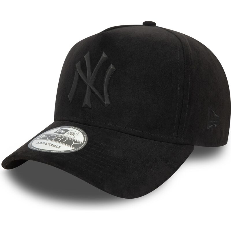 kasketter-buet-sort-snapback-e-frame-faux-suede-fra-new-york-yankees-mlb-af-new-era