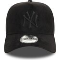 kasketter-buet-sort-snapback-e-frame-faux-suede-fra-new-york-yankees-mlb-af-new-era