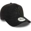 kasketter-buet-sort-snapback-e-frame-faux-suede-fra-new-york-yankees-mlb-af-new-era