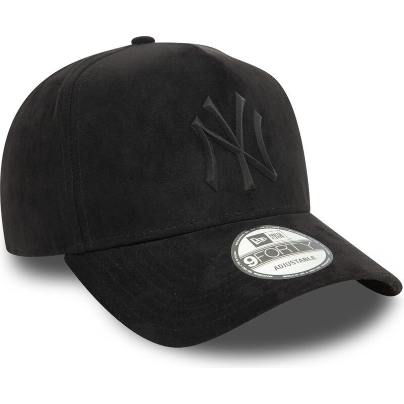 kasketter-buet-sort-snapback-e-frame-faux-suede-fra-new-york-yankees-mlb-af-new-era