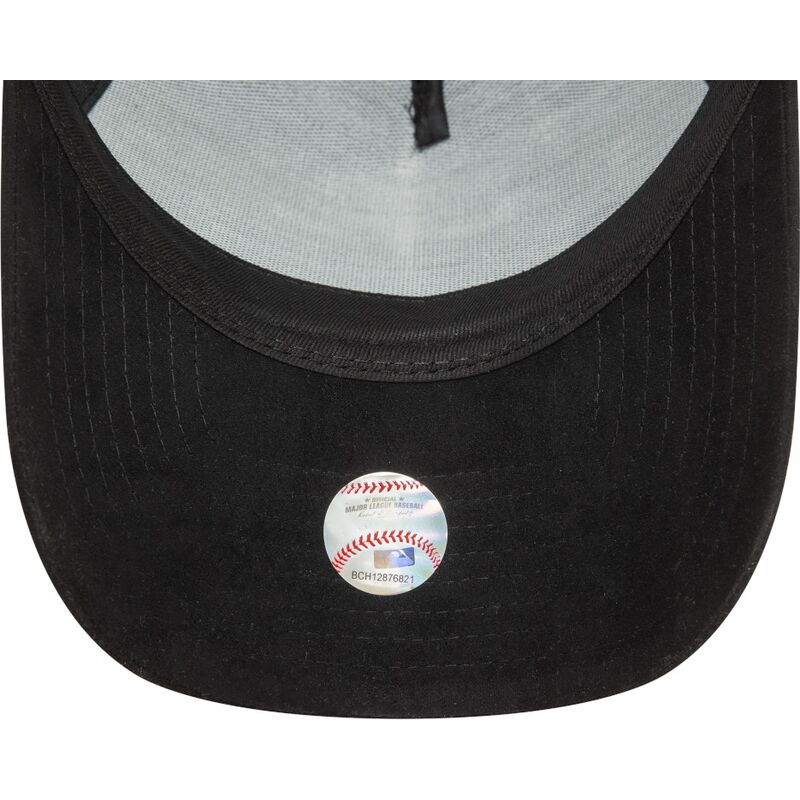 kasketter-buet-sort-snapback-e-frame-faux-suede-fra-new-york-yankees-mlb-af-new-era