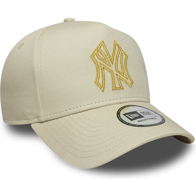 kasketter-buet-beige-snapback-dorado-e-frame-metallic-outline-fra-new-york-yankees-mlb-af-new-era kasketter-buet-beige-snapback-dorado-e-frame-metallic-outline-fra-new-york-yankees-mlb-af-new-era
