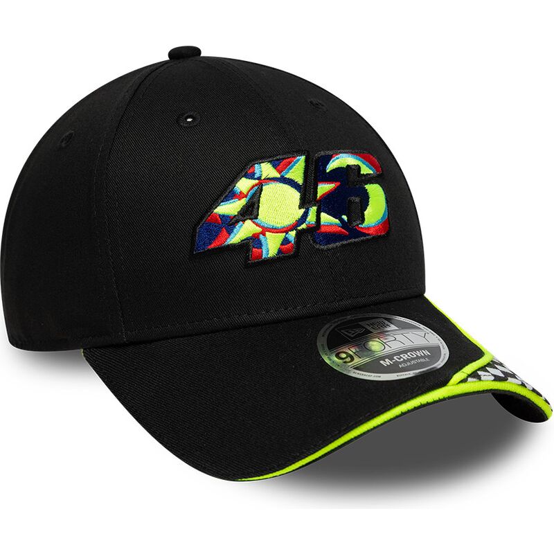 kasketter-buet-sort-justerbar-rem-9forty-m-crown-check-fra-valentino-rossi-vr46-motogp-af-new-era