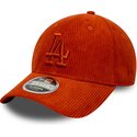 kasketter-buet-orange-justerbar-rem-9forty-m-crown-cord-fra-los-angeles-dodgers-mlb-af-new-era