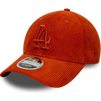 Kasketter buet orange justerbar rem 9FORTY M-Crown Cord fra Los Angeles Dodgers MLB af New Era