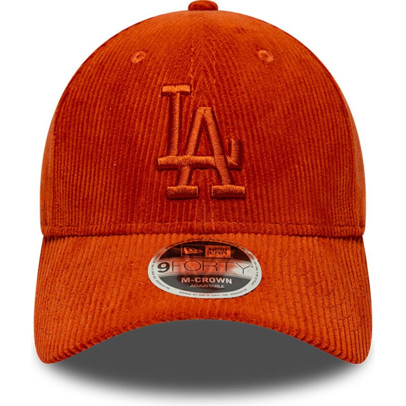 kasketter-buet-orange-justerbar-rem-9forty-m-crown-cord-fra-los-angeles-dodgers-mlb-af-new-era