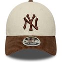 kasketter-buet-brun-justerbar-rem-9forty-m-crown-cord-fra-new-york-yankees-mlb-af-new-era