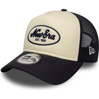 Kasketter buet marineblå snapback A Frame Oval Foam Patch af New Era