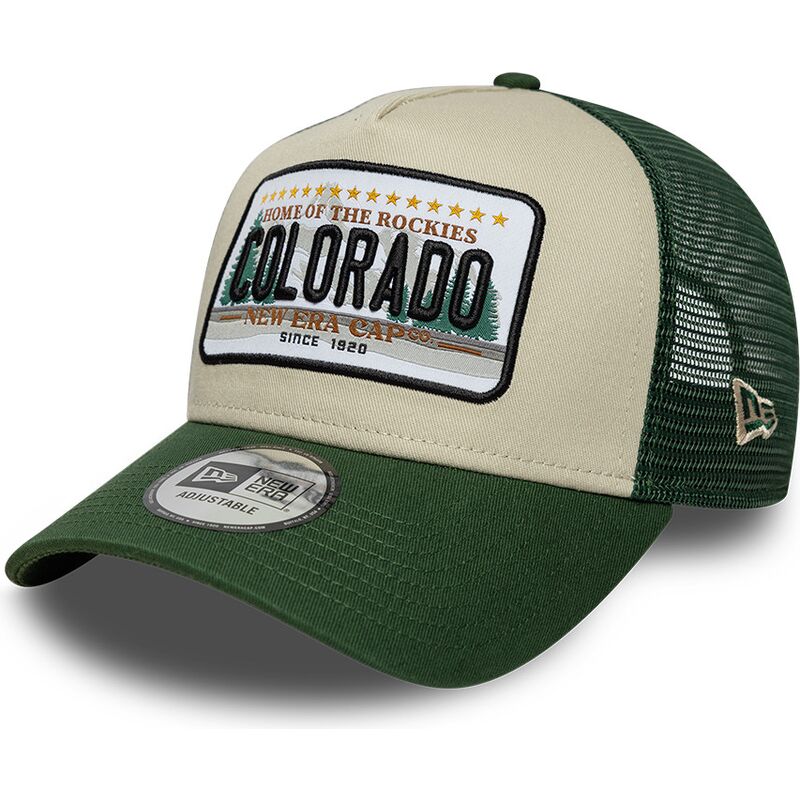 kasketter-buet-gron-snapback-a-frame-license-plate-fra-colorado-af-new-era
