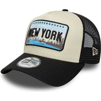 Kasketter buet sort snapback A Frame License Plate fra New York af New Era