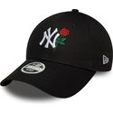 kasketter-buet-sort-justerbar-rem-9forty-flower-icon-fra-new-york-yankees-mlb-af-new-era
