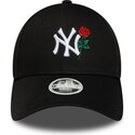 kasketter-buet-sort-justerbar-rem-9forty-flower-icon-fra-new-york-yankees-mlb-af-new-era