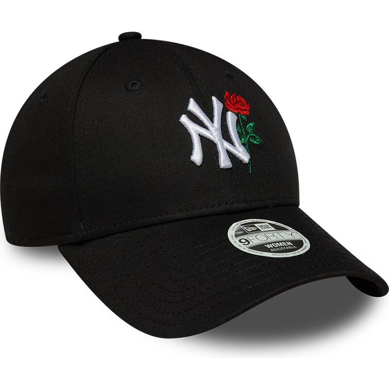 kasketter-buet-sort-justerbar-rem-9forty-flower-icon-fra-new-york-yankees-mlb-af-new-era