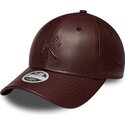 kasketter-buet-brun-snapback-9forty-m-crown-pu-diamante-fra-new-york-yankees-mlb-af-new-era