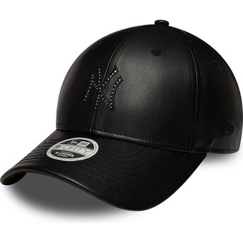 Kasketter buet sort snapback 9FORTY M-Crown PU Diamante fra New York Yankees MLB af New Era