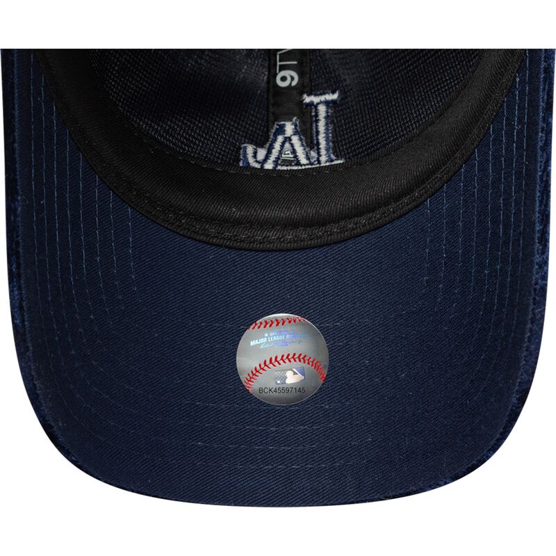 kasketter-buet-marinebla-justerbar-rem-9twenty-velour-fra-los-angeles-dodgers-mlb-af-new-era