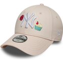 kasketter-buet-lyserod-justerbar-rem-til-barn-9forty-food-icon-cupcake-fra-new-york-yankees-mlb-af-new-era