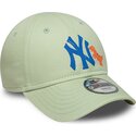 kasketter-buet-gron-justerbar-rem-til-barn-9forty-dino-icon-fra-new-york-yankees-mlb-af-new-era