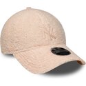 kasketter-buet-lyserod-snapback-til-barn-rosa-9forty-m-crown-winter-borg-fra-new-york-yankees-mlb-af-new-era