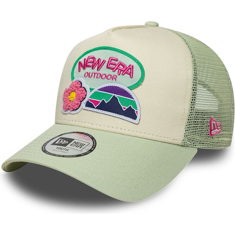 kasketter-buet-gron-snapback-til-barn-a-frame-outdoor-af-new-era