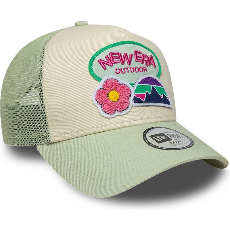 kasketter-buet-gron-snapback-til-barn-a-frame-outdoor-af-new-era