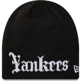 Huer sort Knit Skully Wordmark fra New York Yankees MLB af New Era