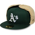 kasketter-flad-gron-tilpasset-59fifty-dogear-world-series-fra-oakland-athletics-mlb-af-new-era