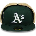 kasketter-flad-gron-tilpasset-59fifty-dogear-world-series-fra-oakland-athletics-mlb-af-new-era