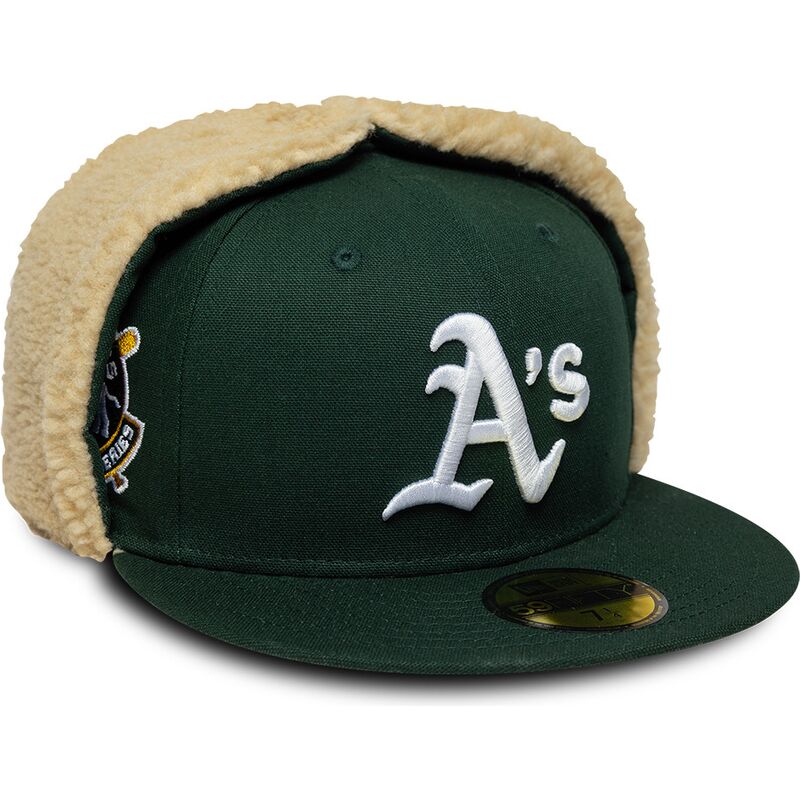 kasketter-flad-gron-tilpasset-59fifty-dogear-world-series-fra-oakland-athletics-mlb-af-new-era