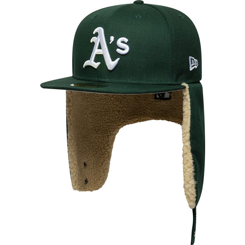 kasketter-flad-gron-tilpasset-59fifty-dogear-world-series-fra-oakland-athletics-mlb-af-new-era