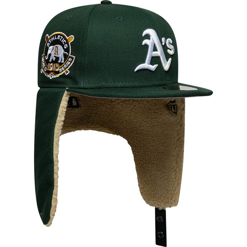 kasketter-flad-gron-tilpasset-59fifty-dogear-world-series-fra-oakland-athletics-mlb-af-new-era