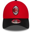 kasketter-buet-rod-justerbar-rem-9forty-contrast-fra-ac-milan-serie-a-af-new-era