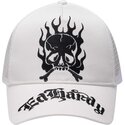 kasketter-buet-hvid-snapback-gothic-skull-in-flames-af-ed-hardy