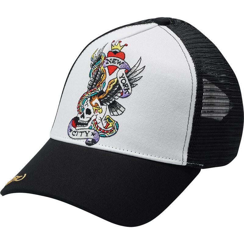 kasketter-buet-sort-snapback-nyc-af-ed-hardy
