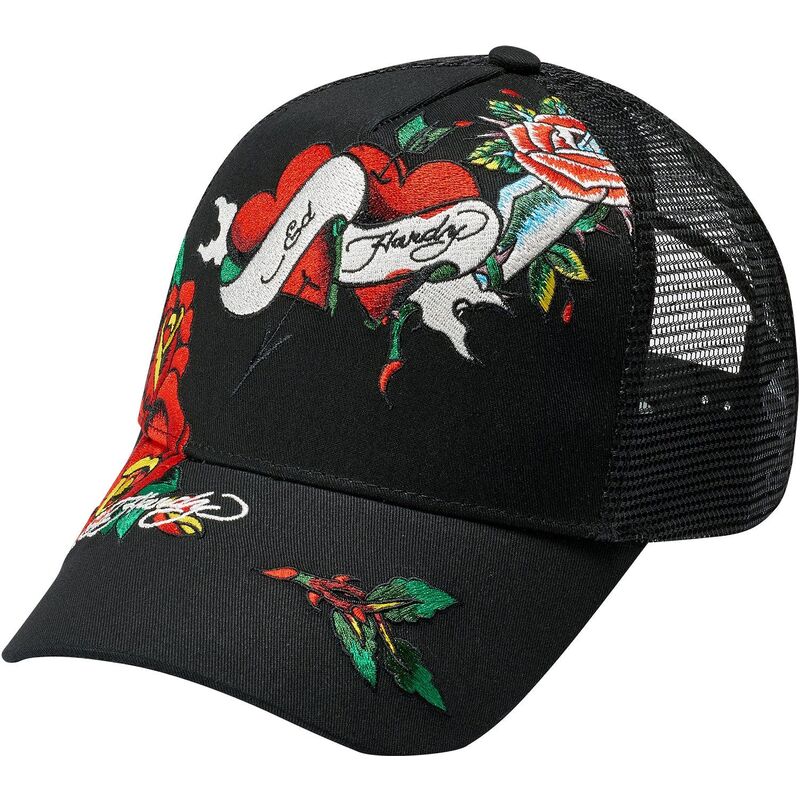 kasketter-buet-sort-snapback-love-ed-af-ed-hardy