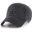 kasketter-buet-sort-justerbar-rem-clean-up-tonal-fra-los-angeles-dodgers-mlb-af-47-brand