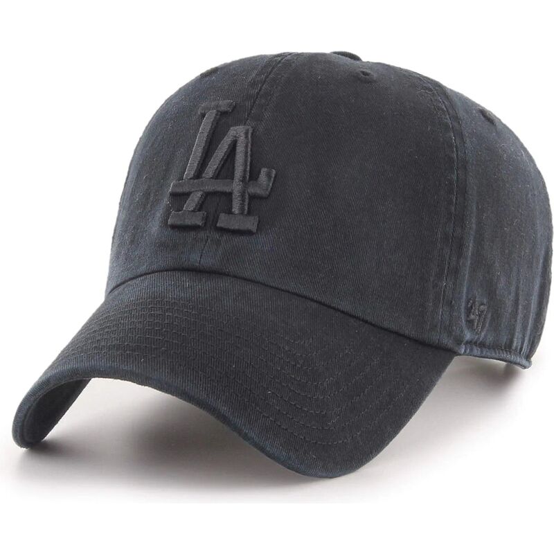 kasketter-buet-sort-justerbar-rem-clean-up-tonal-fra-los-angeles-dodgers-mlb-af-47-brand