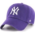 kasketter-buet-violet-justerbar-rem-clean-up-no-loop-label-fra-new-york-yankees-mlb-af-47-brand