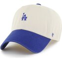 kasketter-buet-beige-justerbar-rem-clean-up-base-runner-two-tone-fra-los-angeles-dodgers-mlb-af-47-brand