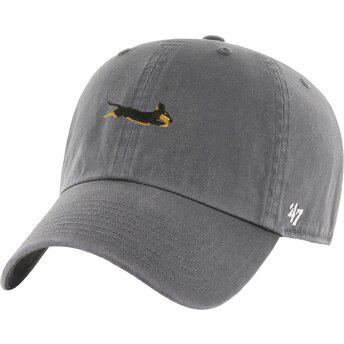 Kasketter buet grå justerbar rem Clean Up Base Runner Icon Dog af 47 Brand