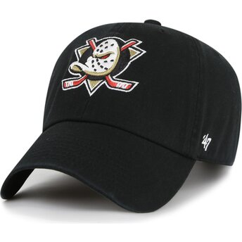 Kasketter buet sort justerbar rem Clean Up fra Anaheim Ducks NHL af 47 Brand