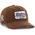 kasketter-buet-brun-snapback-hitch-rf-cord-patch-fra-new-york-yankees-mlb-af-47-brand