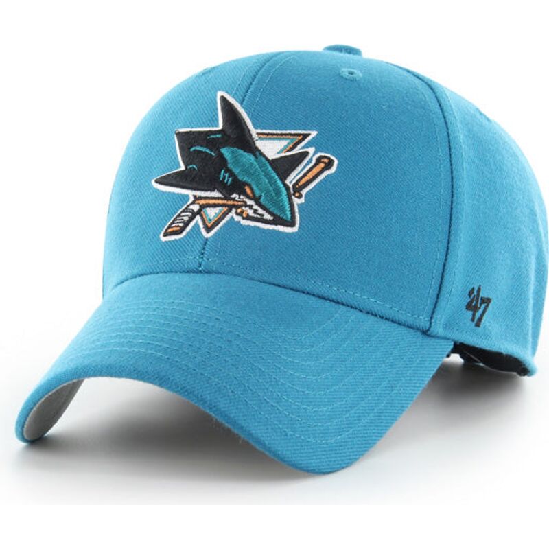 kasketter-buet-bla-justerbar-rem-mvp-dark-teal-fra-san-jose-sharks-nhl-af-47-brand