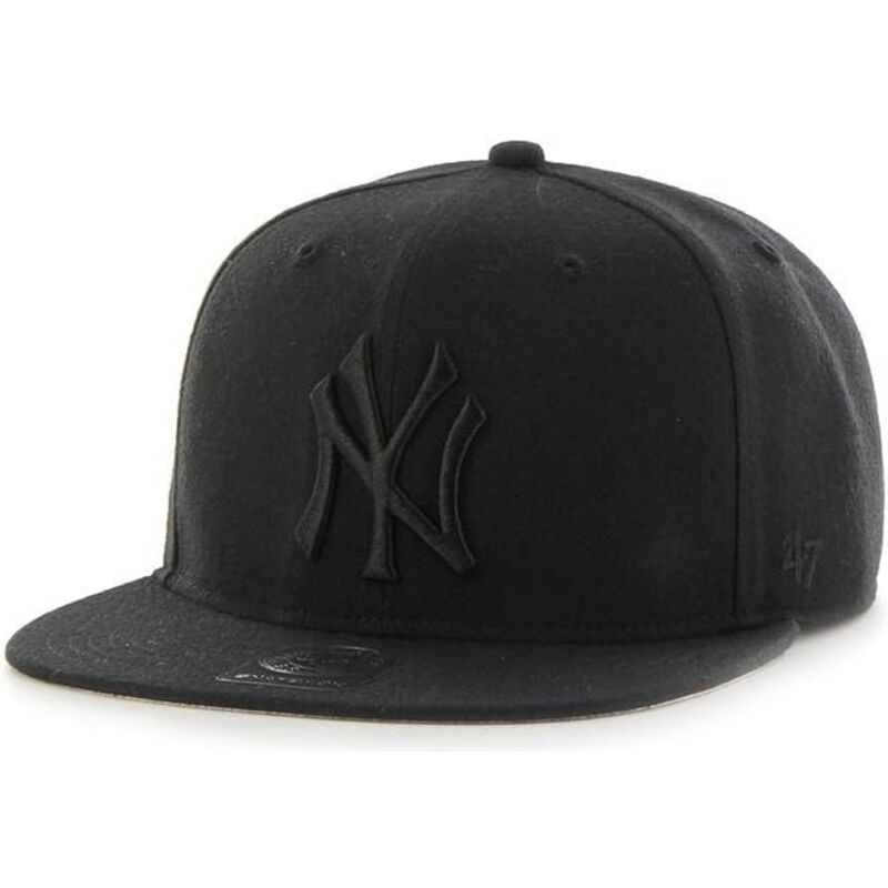 kasketter-flad-sort-snapback-captain-no-shot-fra-new-york-yankees-mlb-af-47-brand