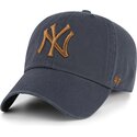 kasketter-buet-gra-justerbar-rem-clean-up-contrast-vintage-navy-fra-new-york-yankees-mlb-af-47-brand