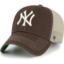 kasketter-buet-brun-snapback-clean-up-trawler-fra-new-york-yankees-mlb-af-47-brand