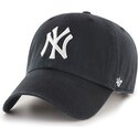 buet-sort-kasket-fra-new-york-yankees-mlb-clean-up-fra-47-brand