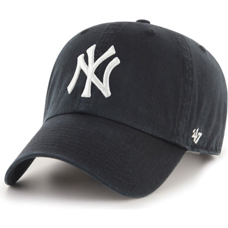 buet-sort-kasket-fra-new-york-yankees-mlb-clean-up-fra-47-brand
